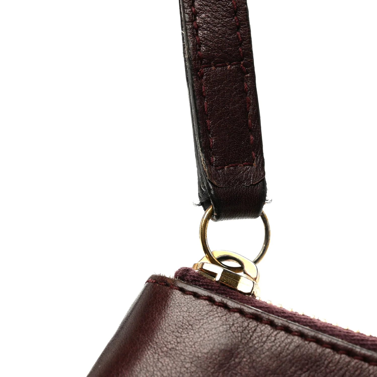 Guccissima D Gold Wristlet Bordeaux - Image 8