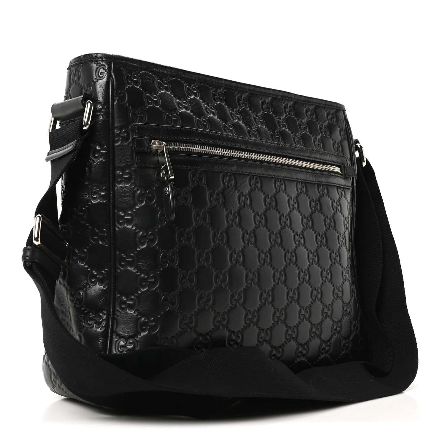 Guccissima Flat Messenger Bag Black - Image 3