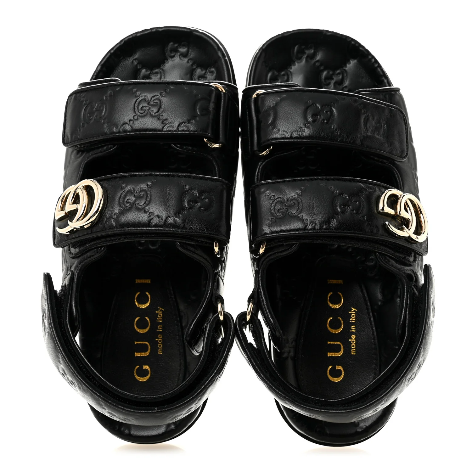Guccissima GG Embossed Womens Sandals 36 Black - Image 2