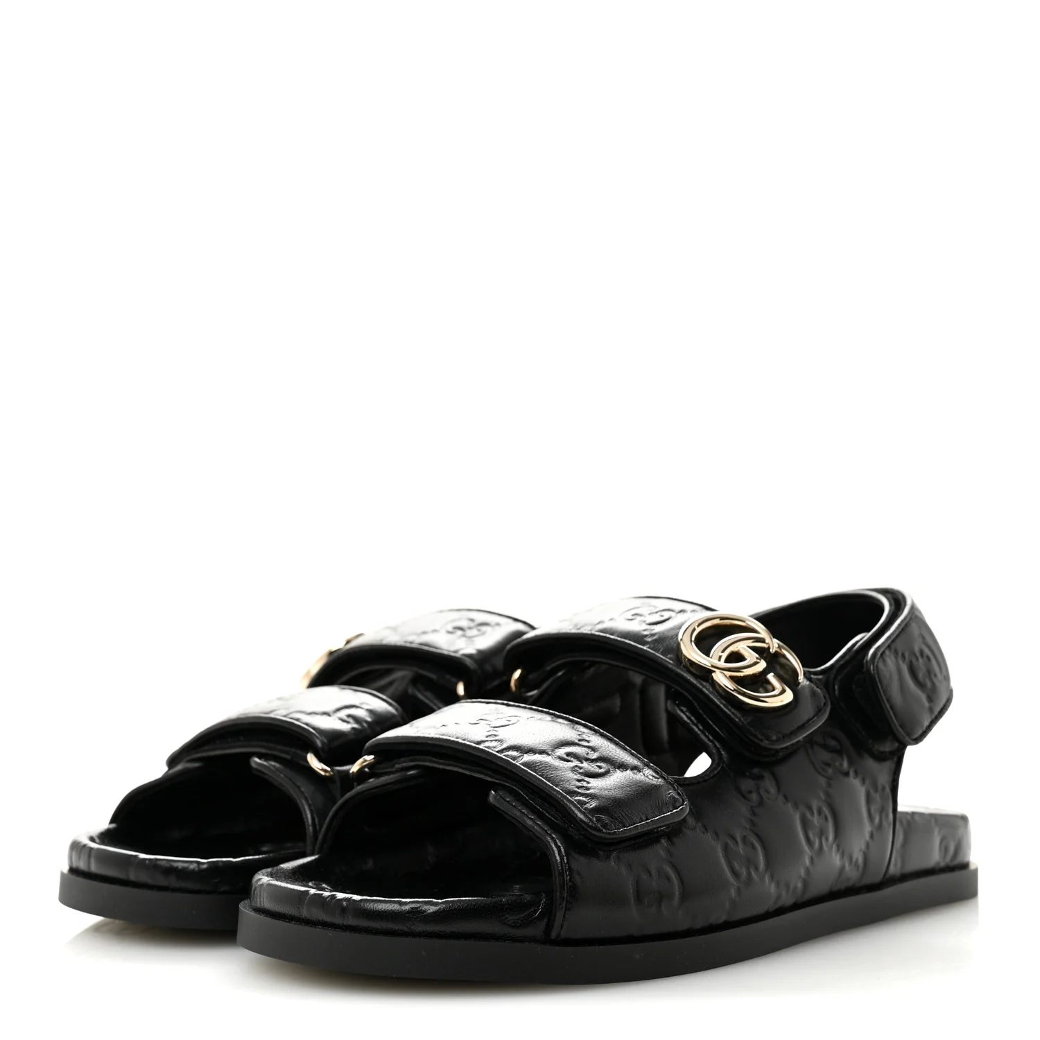 Guccissima GG Embossed Womens Sandals 36 Black - Image 4