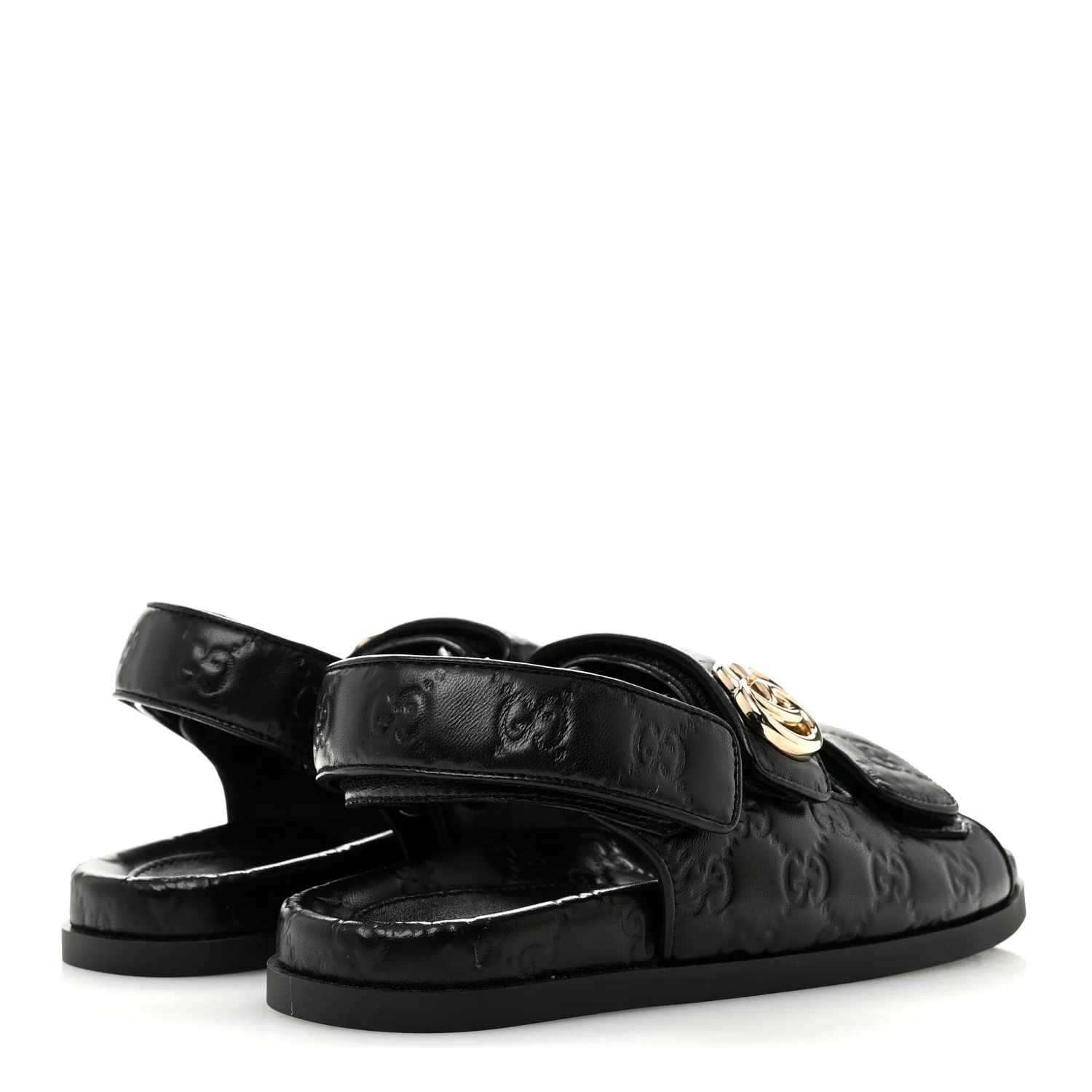 Guccissima GG Embossed Womens Sandals 36 Black - Image 5