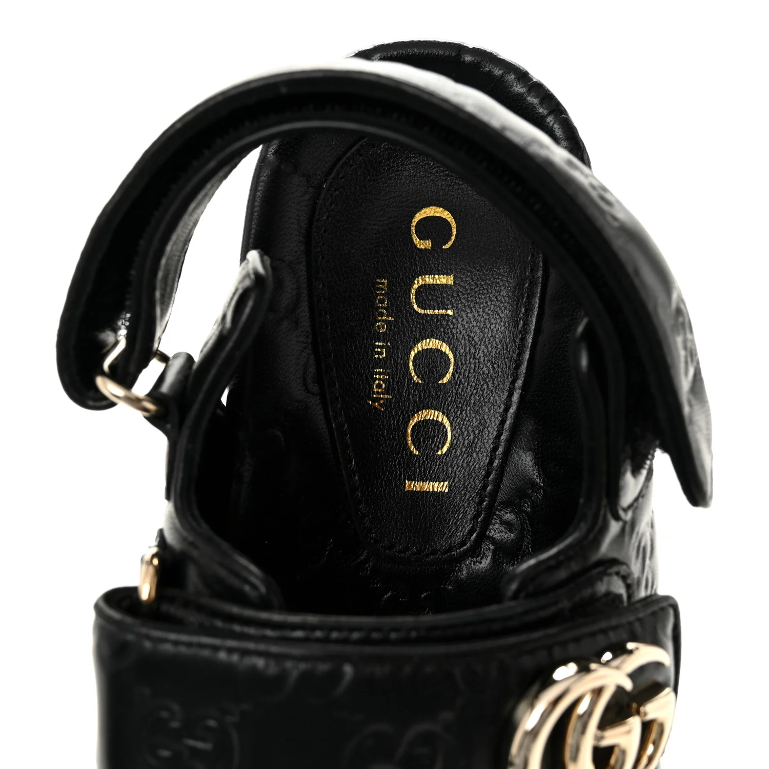 Guccissima GG Embossed Womens Sandals 36 Black - Image 7