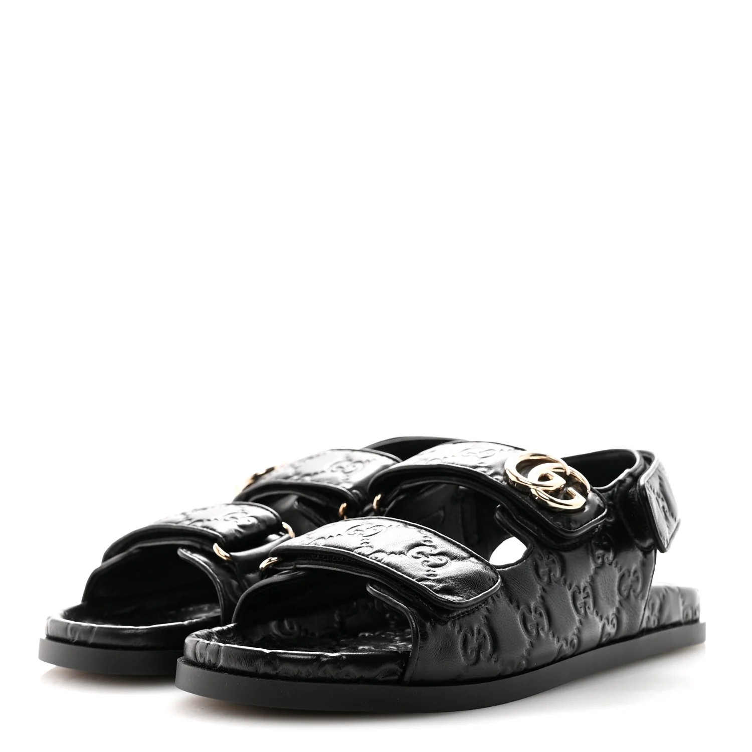 Guccissima GG Embossed Womens Sandals 38 Black - Image 4