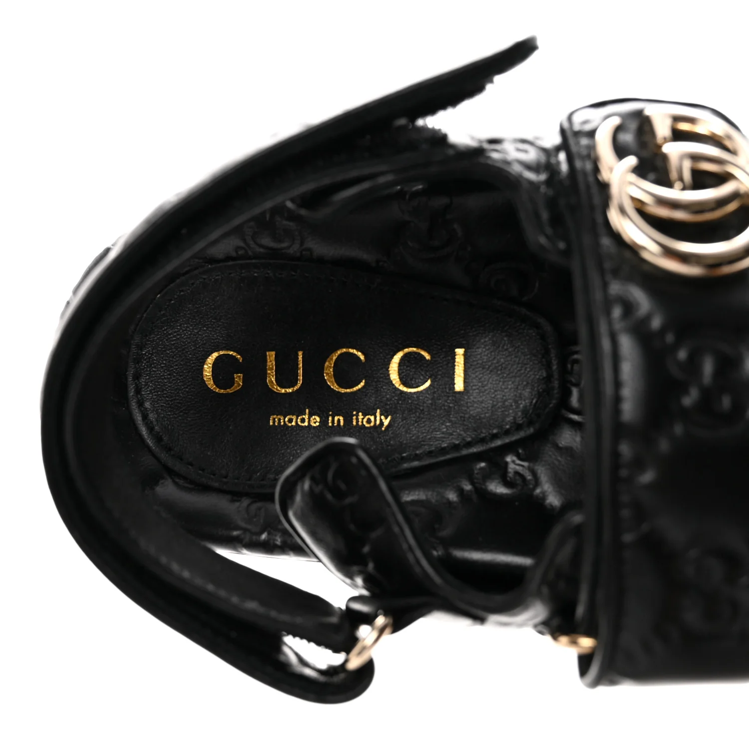 Guccissima GG Embossed Womens Sandals 38 Black - Image 8