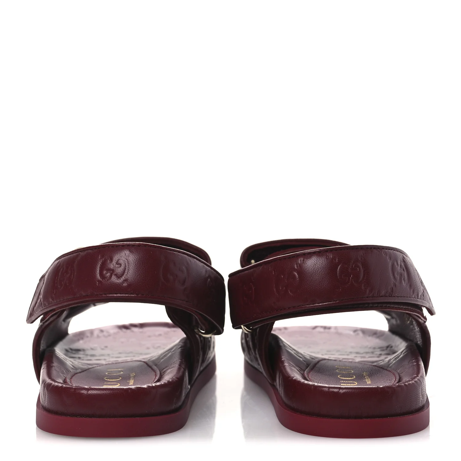 Guccissima GG Embossed Womens Sandals 38 Rosso Ancora - Image 6