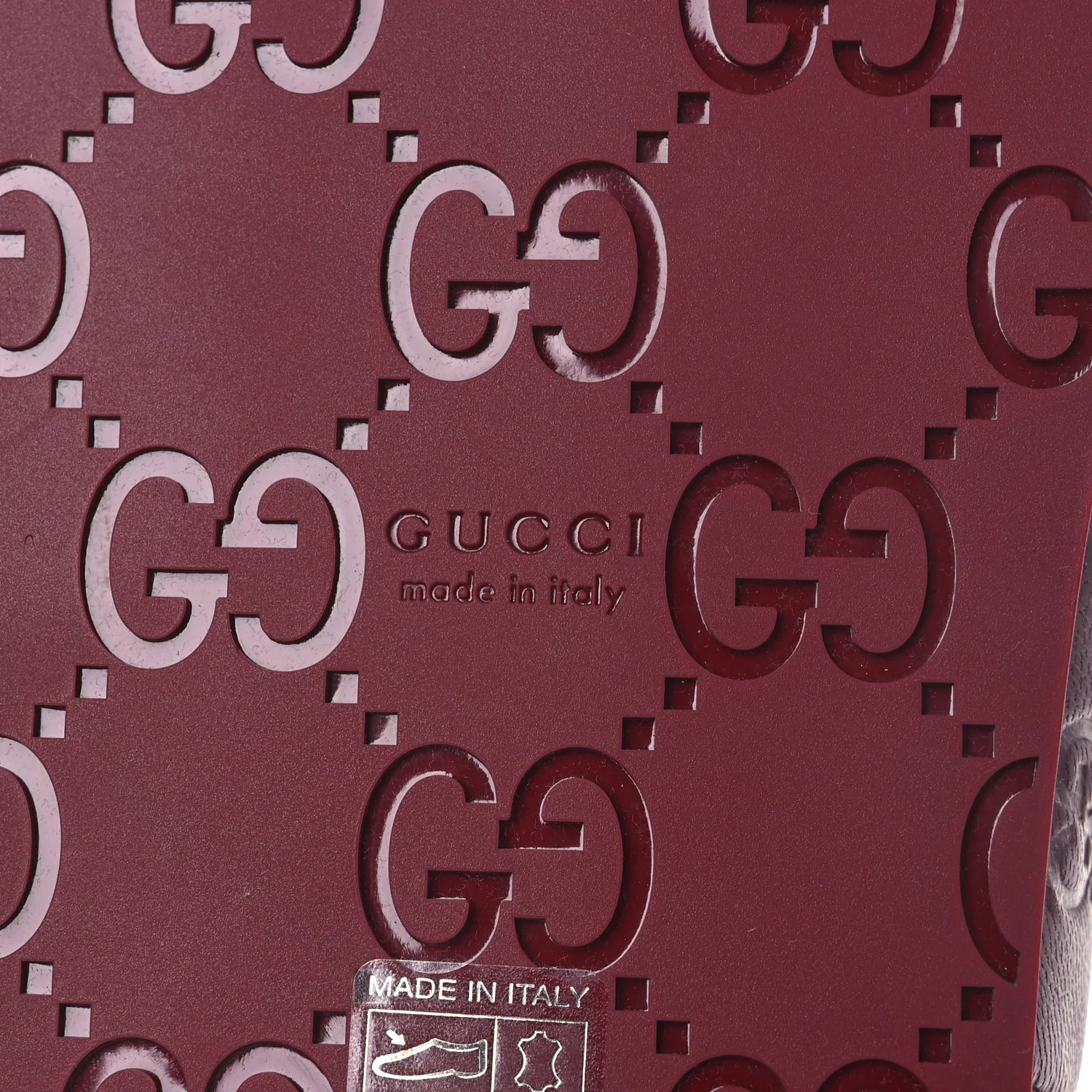 Guccissima GG Embossed Womens Sandals 38 Rosso Ancora - Image 8