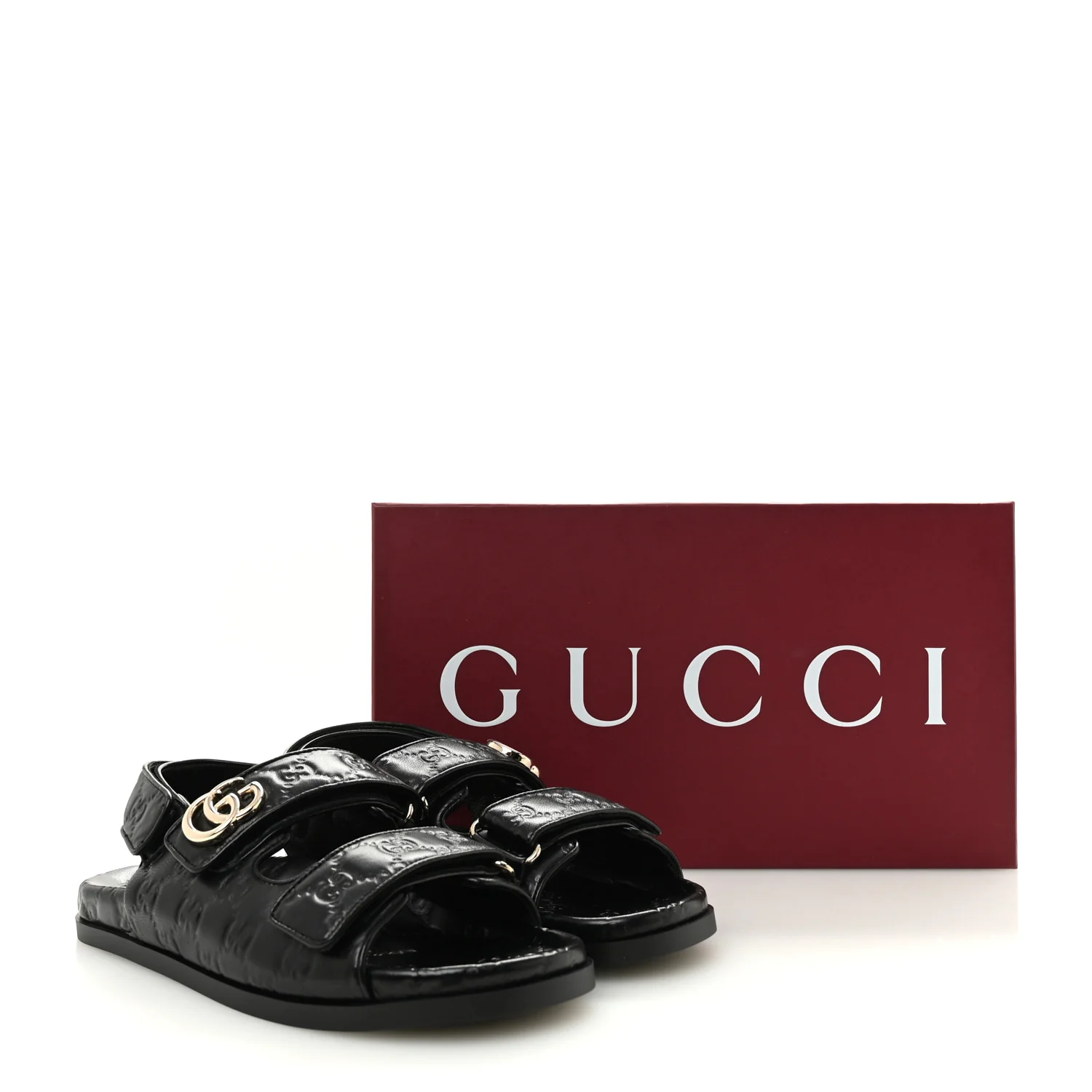 Guccissima GG Embossed Womens Sandals 39 Black - Image 10