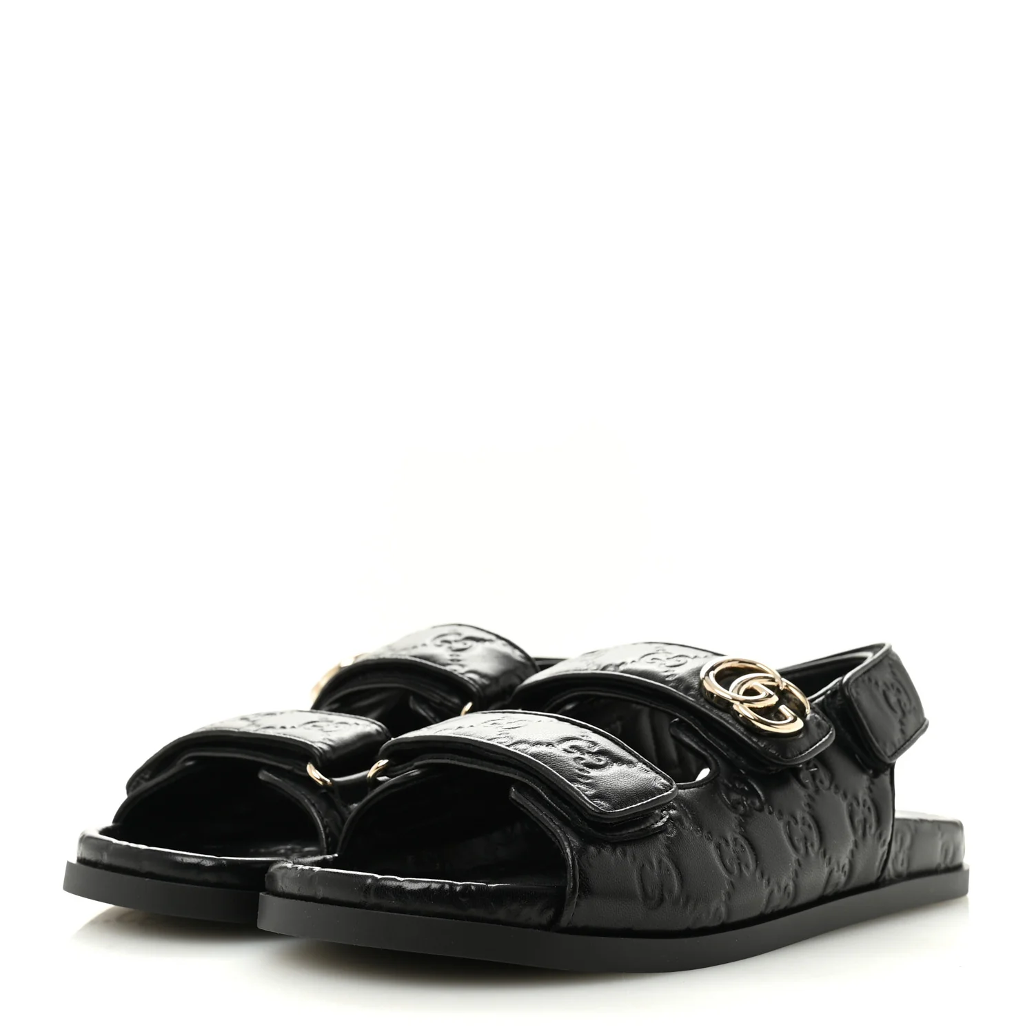 Guccissima GG Embossed Womens Sandals 39 Black - Image 4