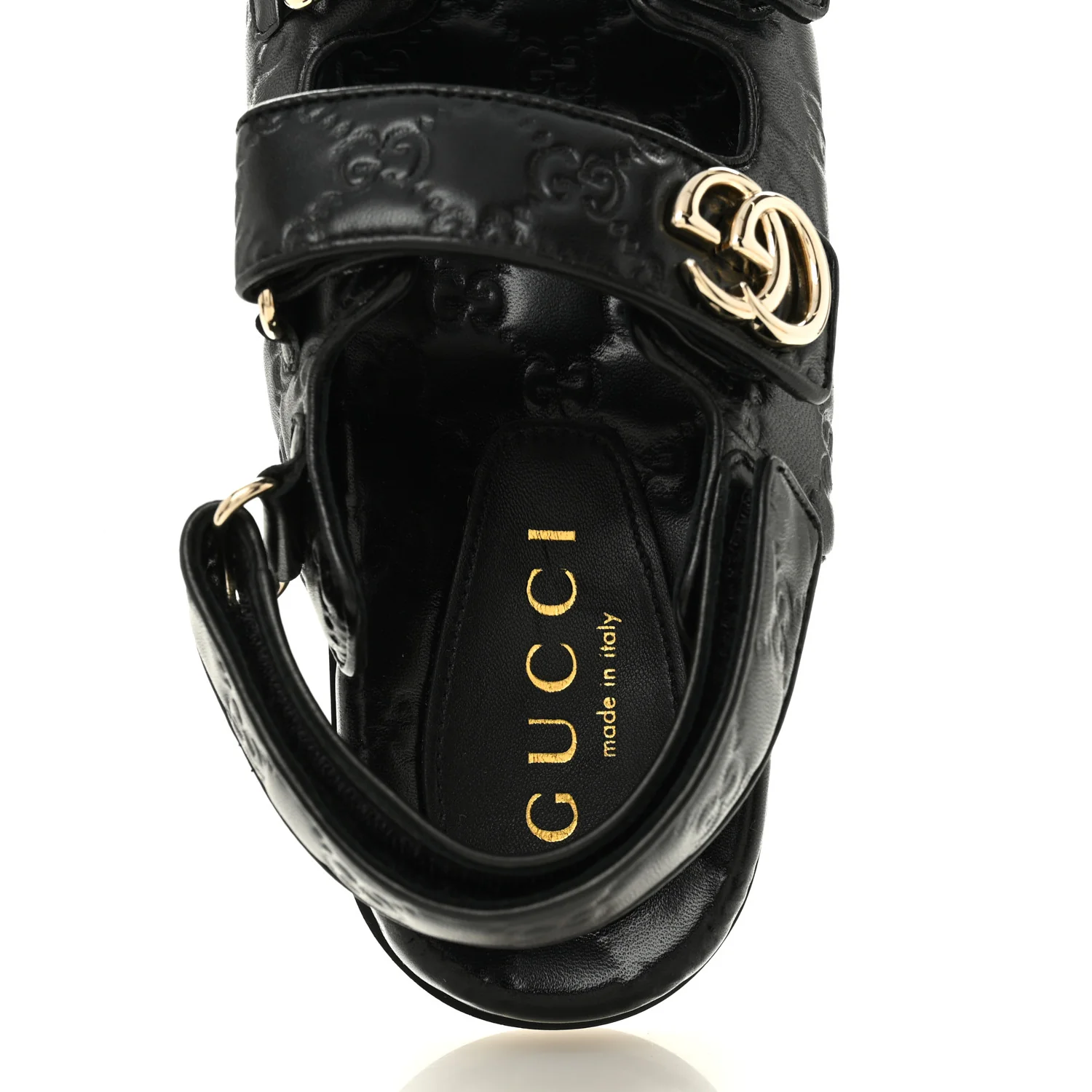 Guccissima GG Embossed Womens Sandals 39 Black - Image 7