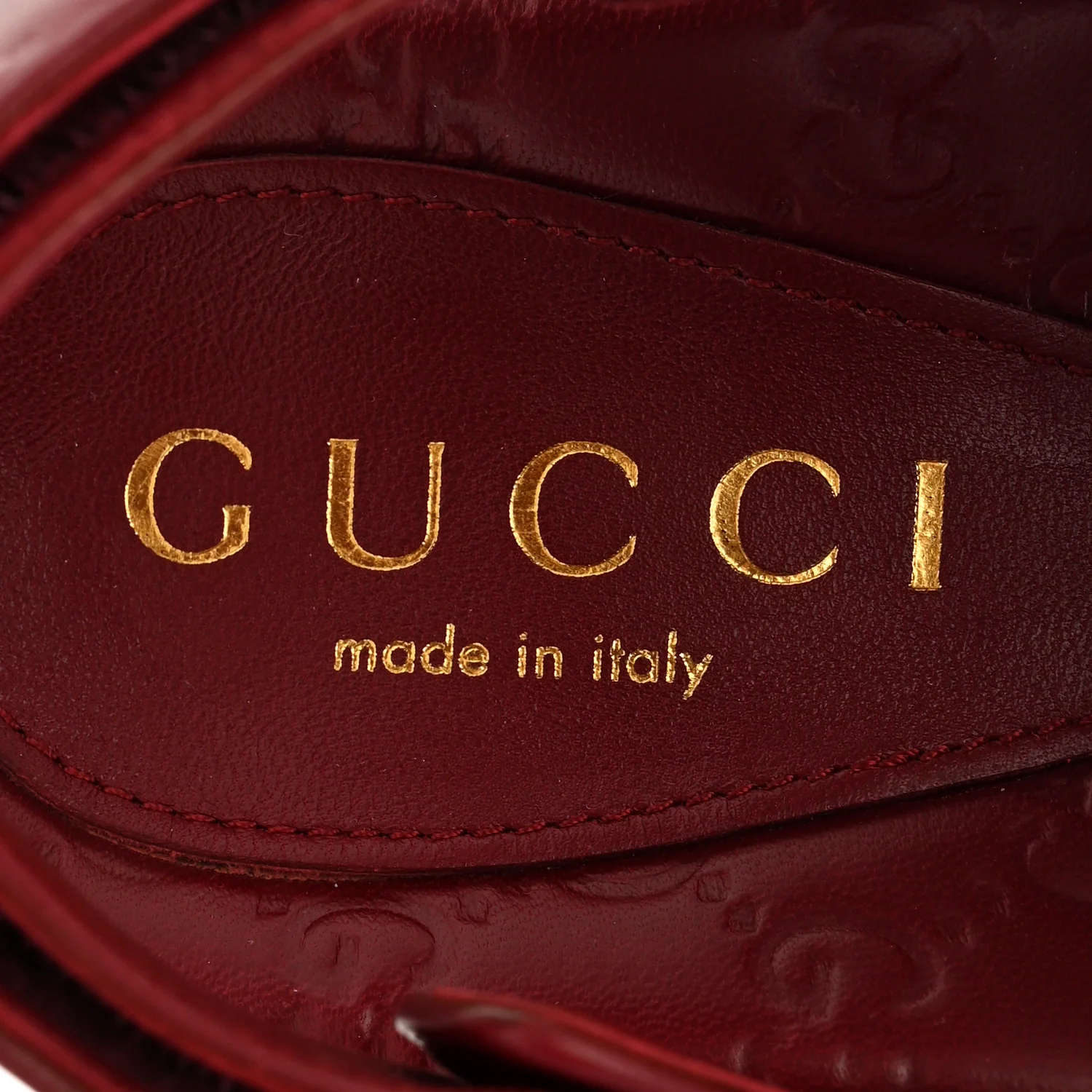Guccissima GG Embossed Womens Sandals 39.5 Rosso Ancora - Image 8