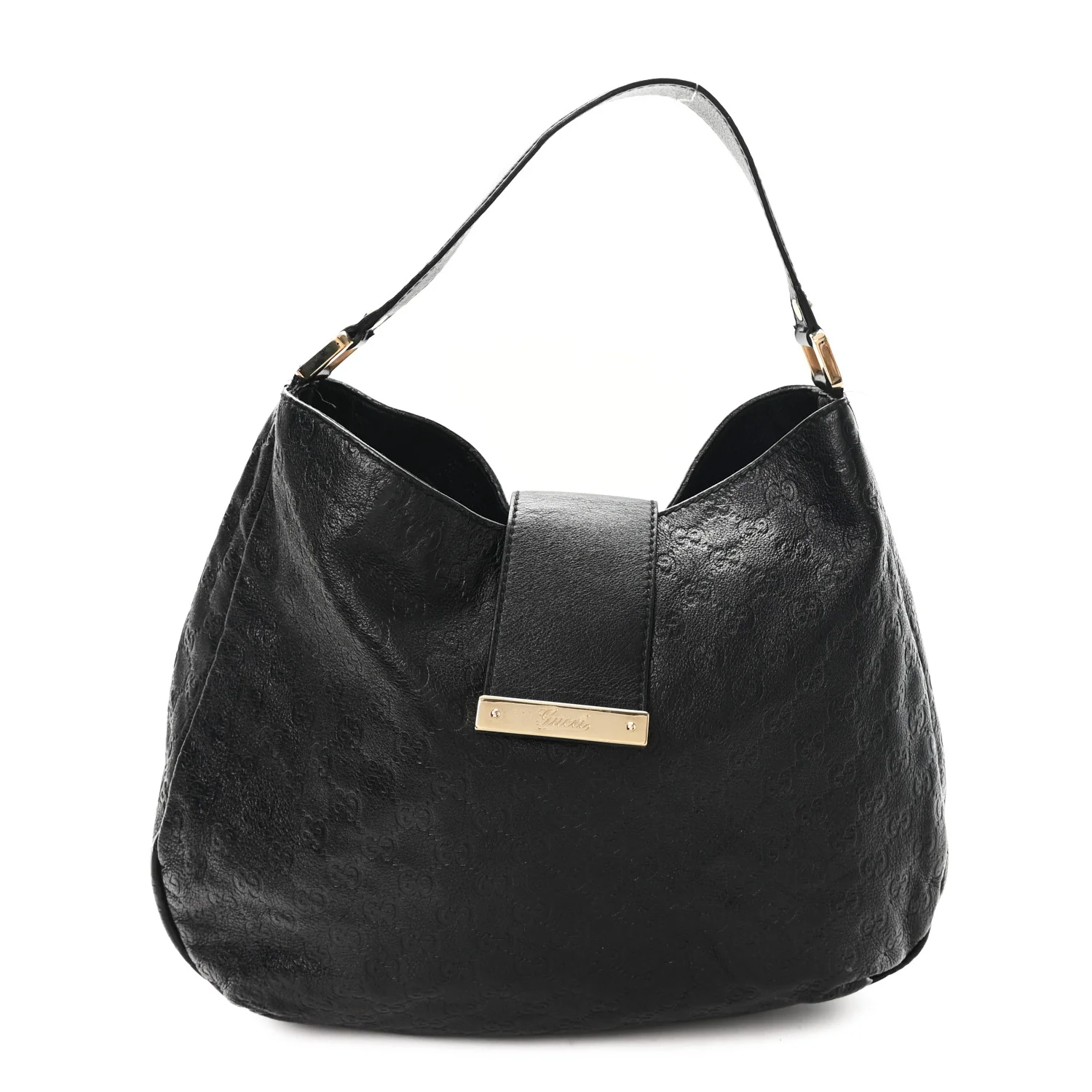 Guccissima Large New Ladies Web Hobo Black