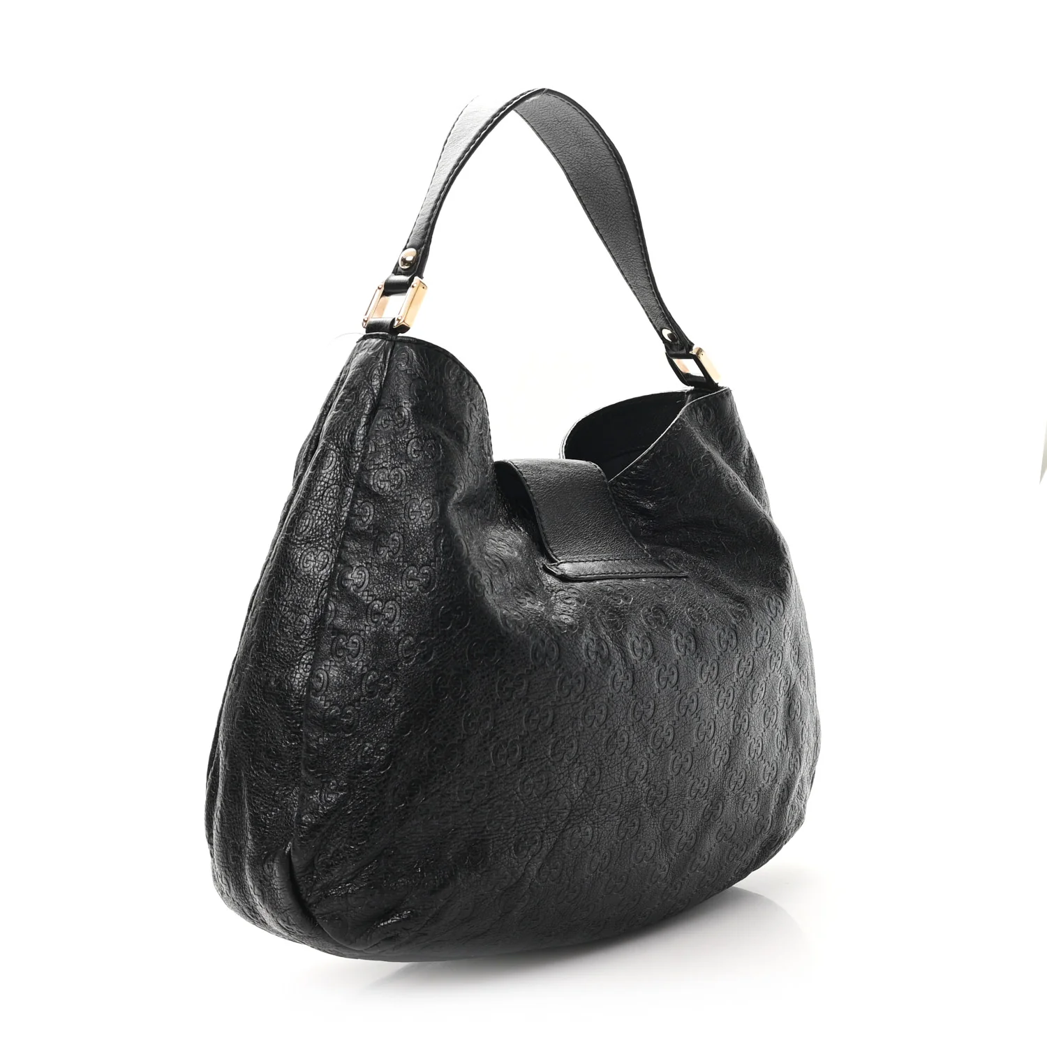 Guccissima Large New Ladies Web Hobo Black - Image 3