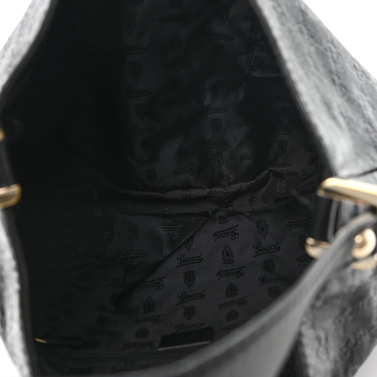 Guccissima Large New Ladies Web Hobo Black - Image 5