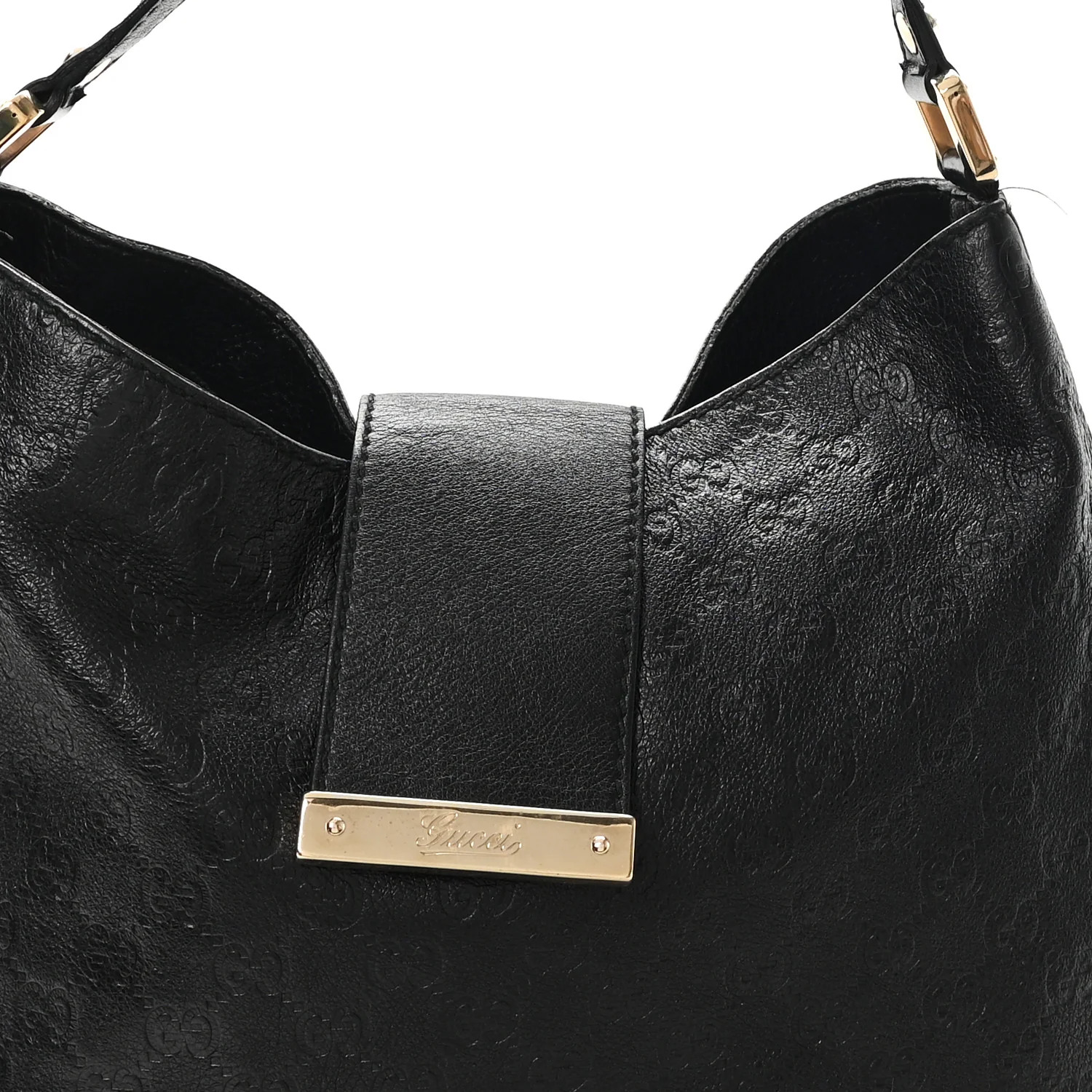 Guccissima Large New Ladies Web Hobo Black - Image 8