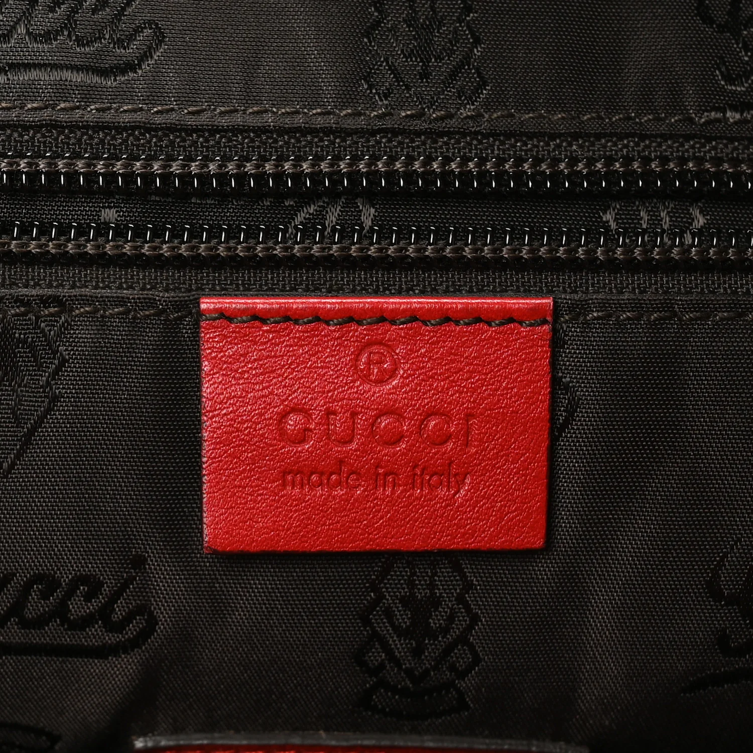 Guccissima Large Zippered Shopping Tote Red - Image 6