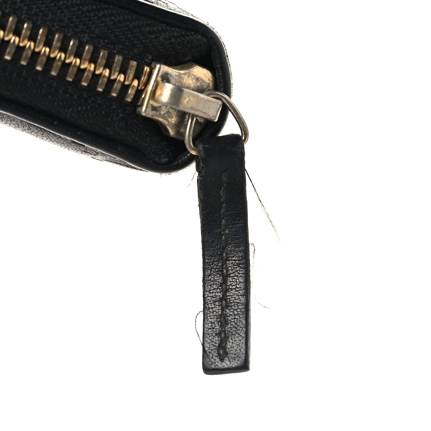 Guccissima Margaux Calfskin Metal Bar Zip Around Wallet Black - Image 9