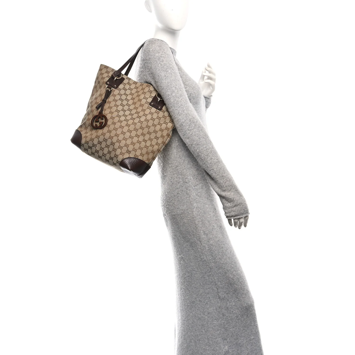 Guccissima Medium Charm Tote Brown - Image 2