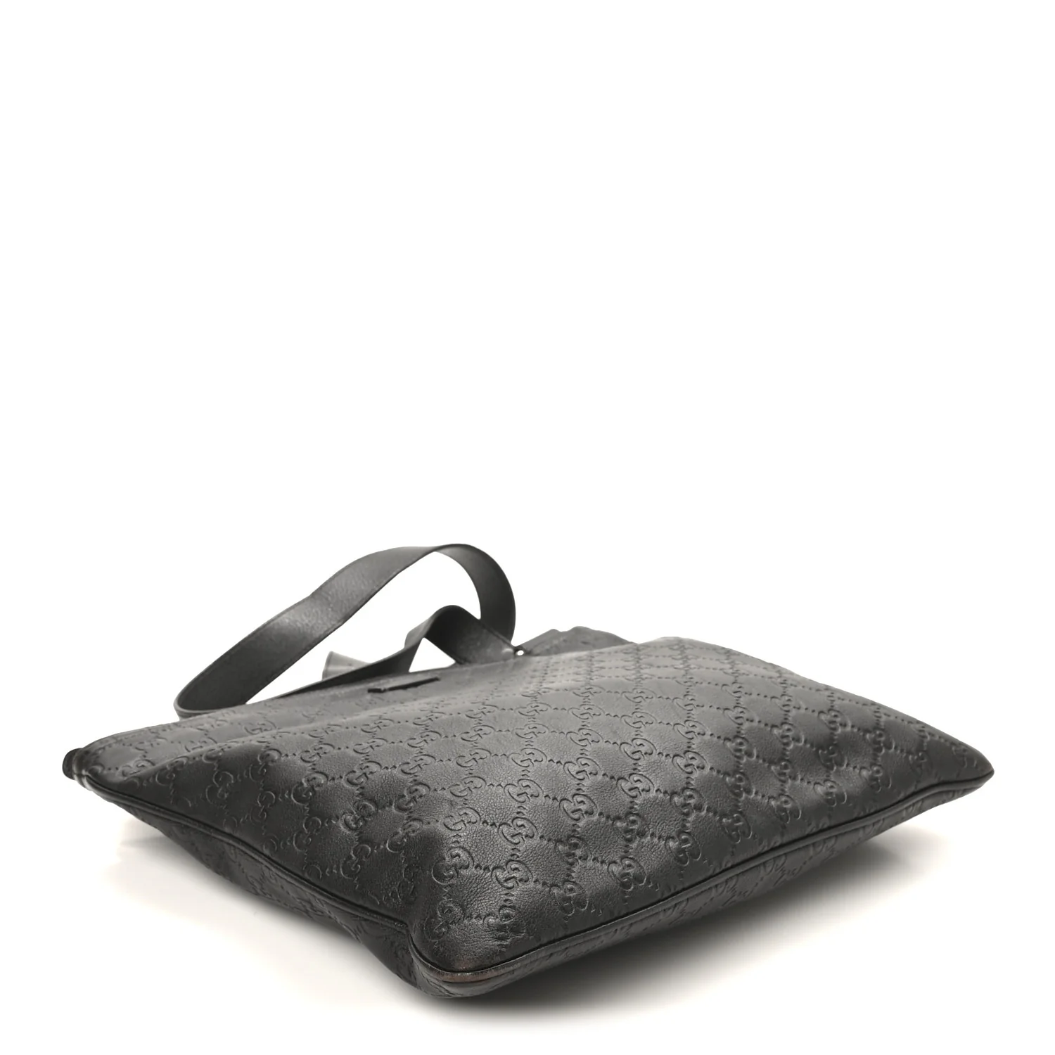 Guccissima Medium Flat Messenger Bag Black - Image 4