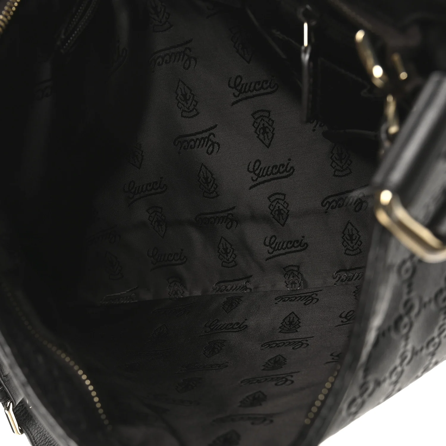 Guccissima Medium Flat Messenger Bag Black - Image 5