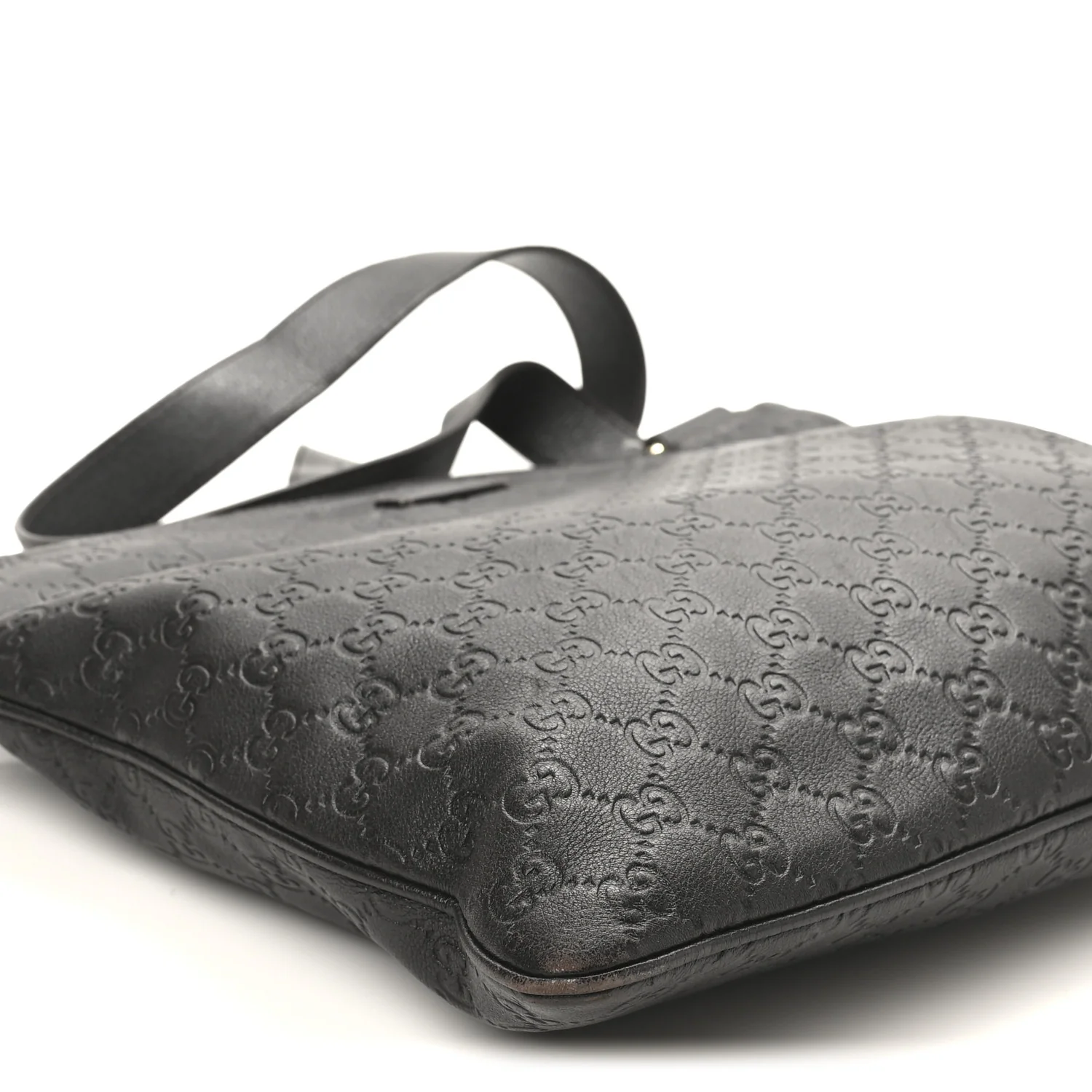 Guccissima Medium Flat Messenger Bag Black - Image 9