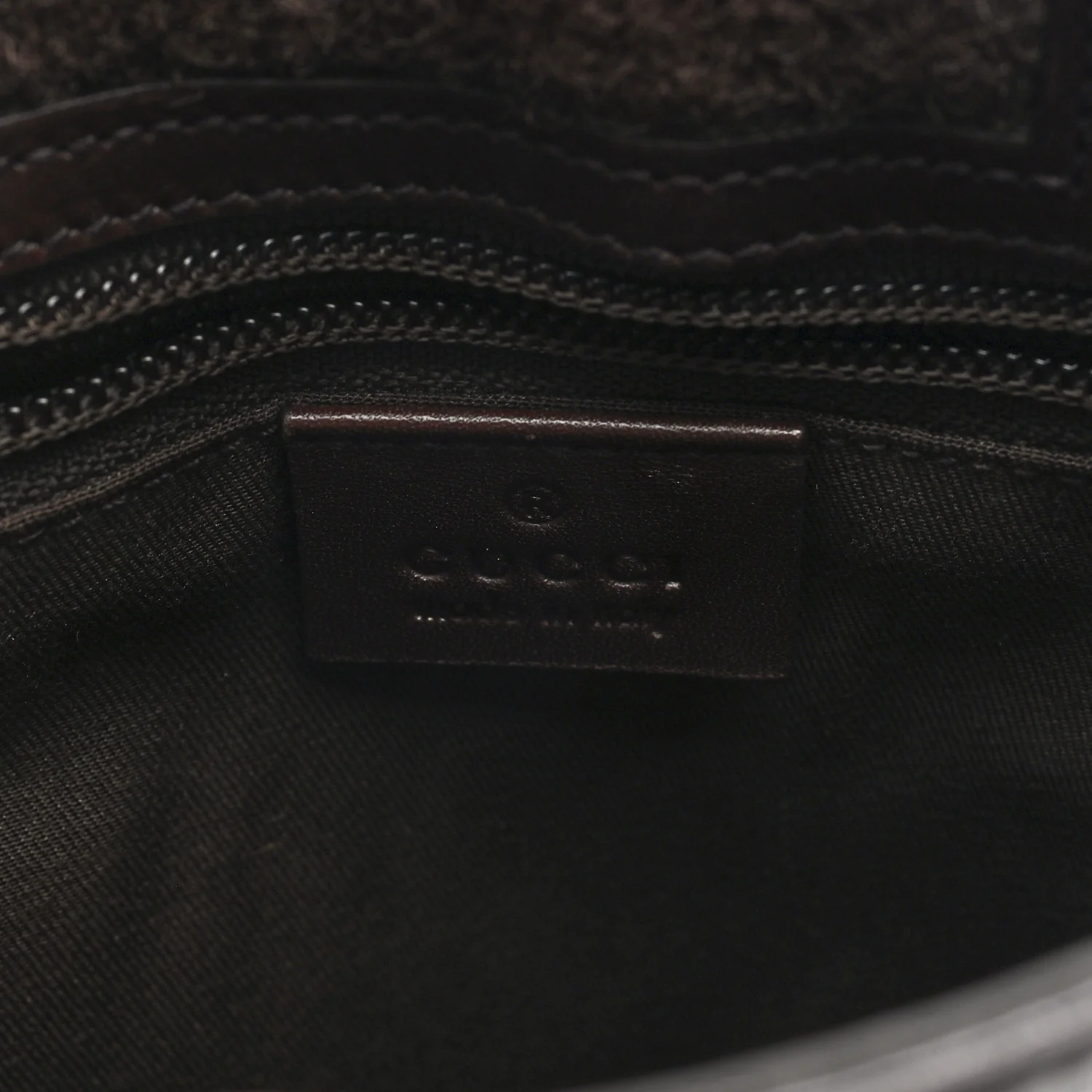 Guccissima Medium Flat Messenger Bag Dark Brown - Image 6