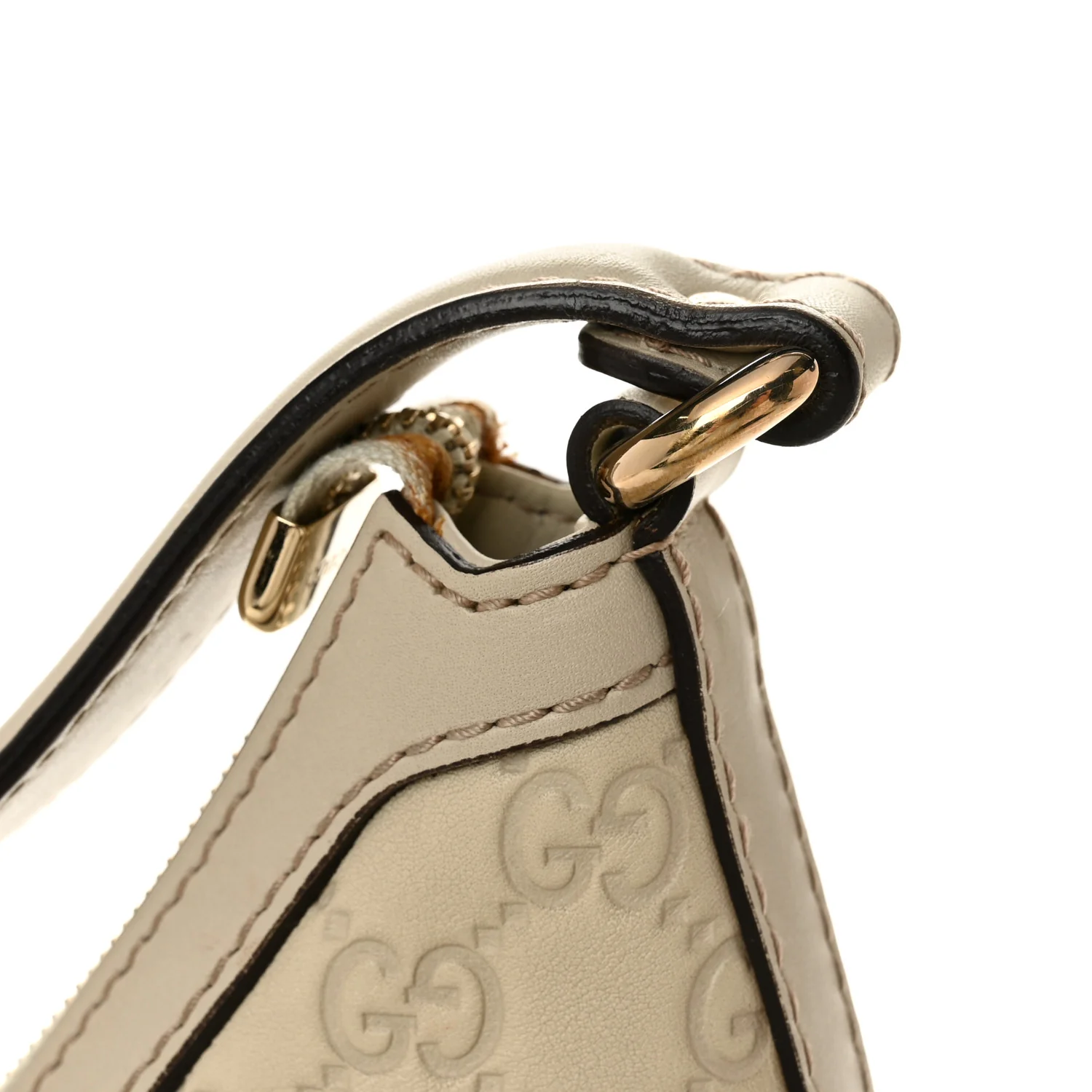Guccissima Medium Lovely Heart Hobo Off White - Image 10