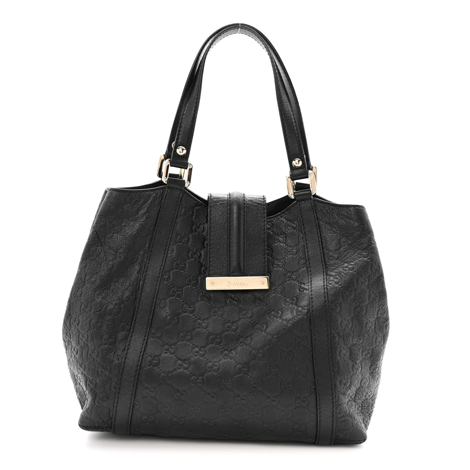 Guccissima Medium New Ladies Tote Black