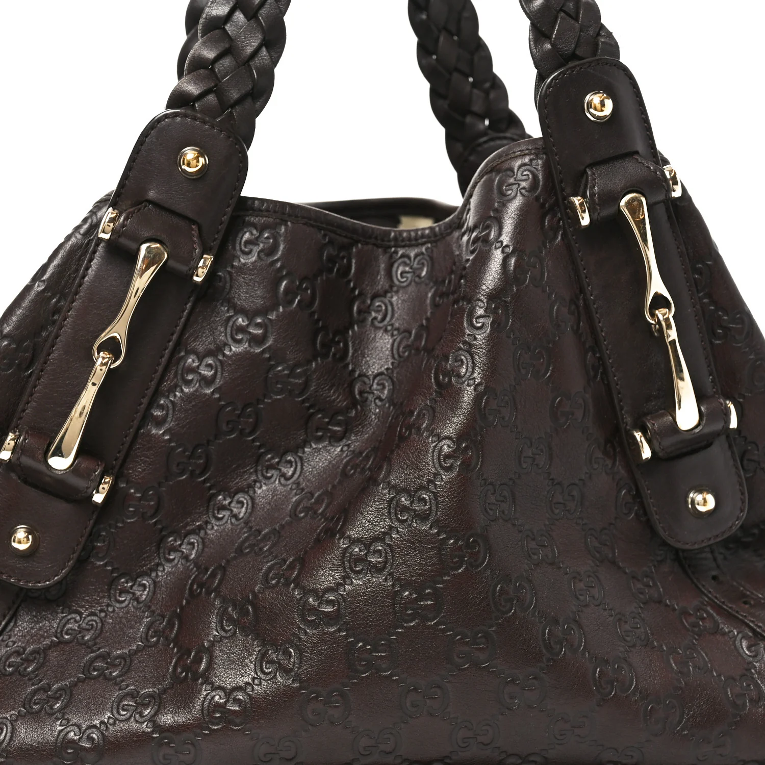 Guccissima Medium Pelham Shoulder Bag Dark Brown - Image 8