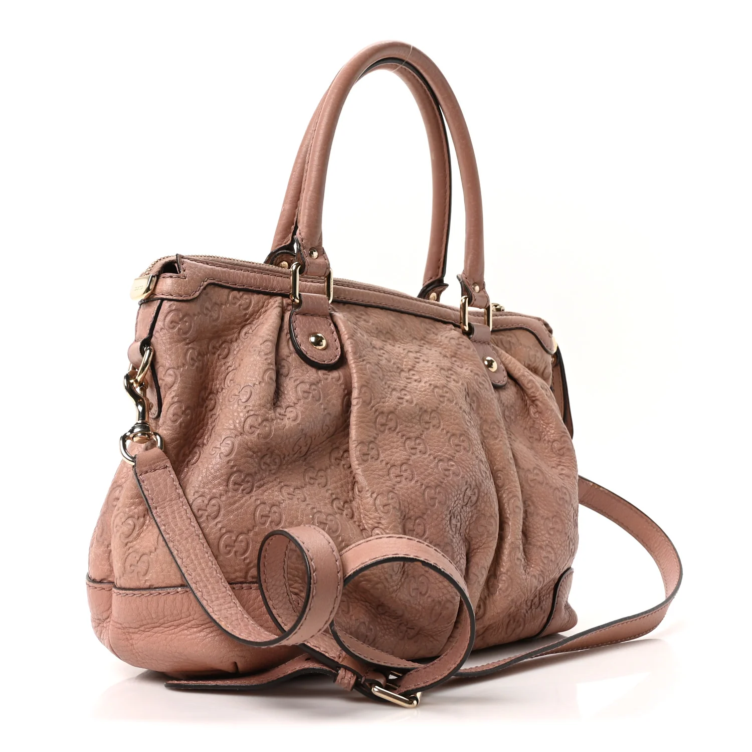 Guccissima Medium Sukey Top Handle Bag Dusty Rose - Image 3