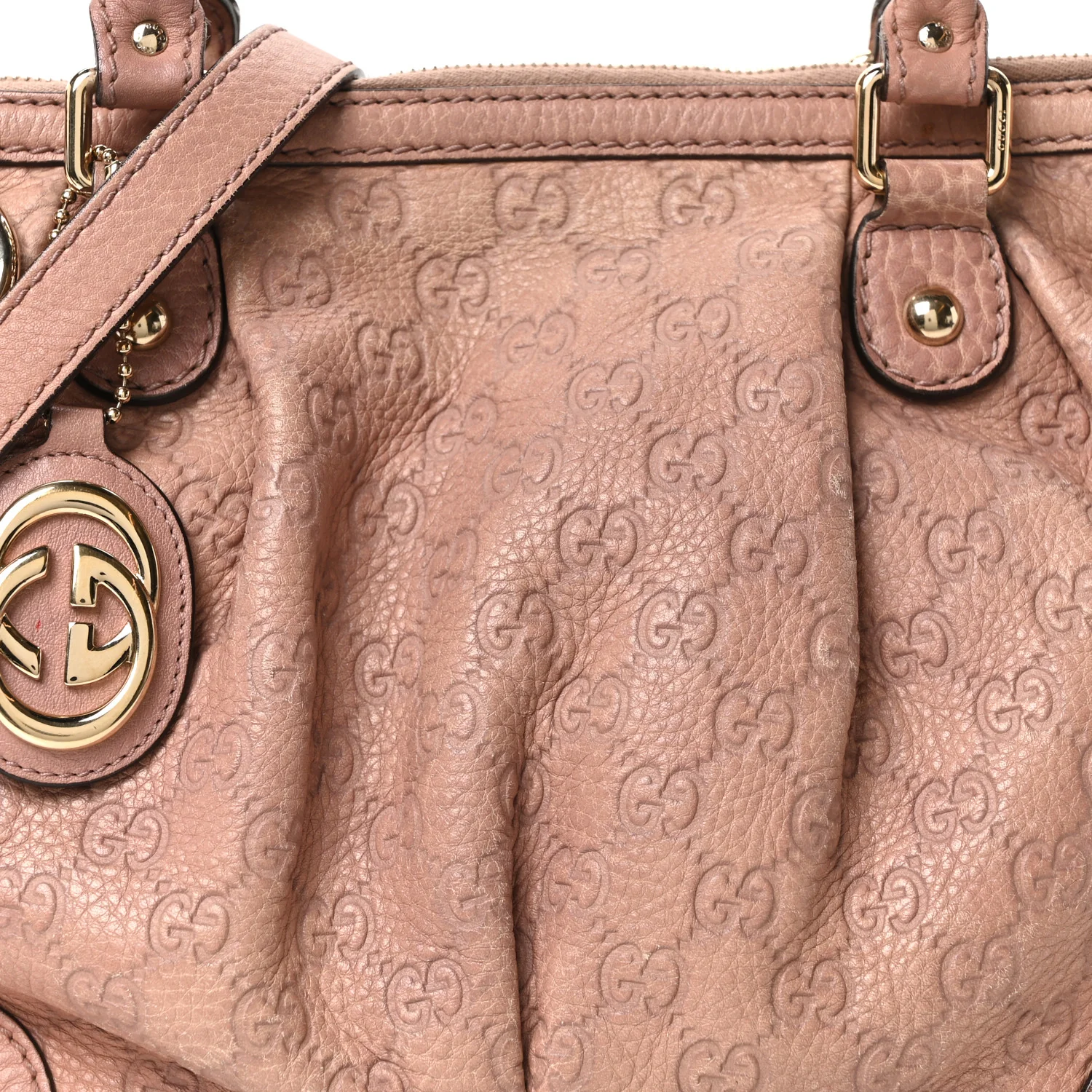 Guccissima Medium Sukey Top Handle Bag Dusty Rose - Image 8