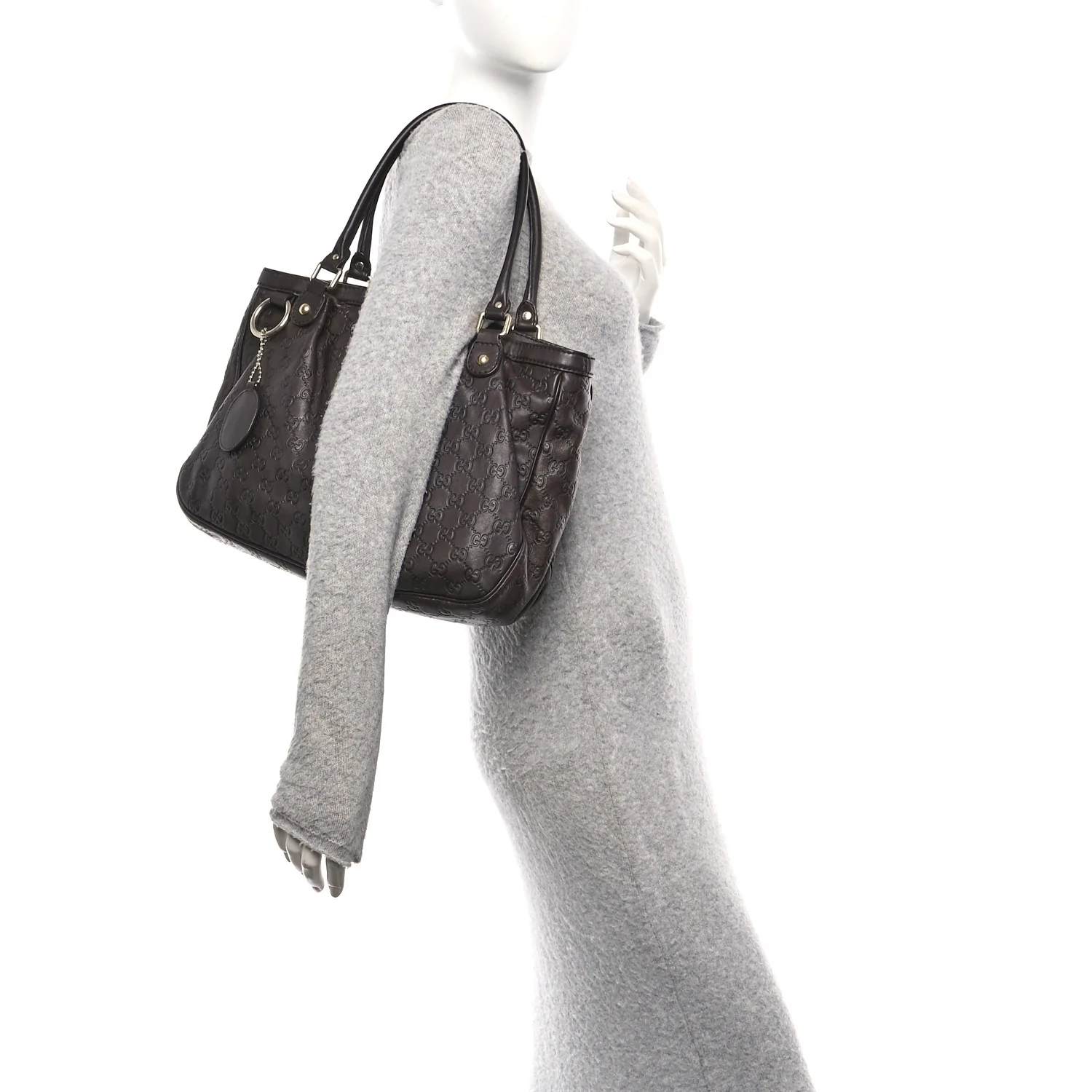 Guccissima Medium Sukey Top Handle Tote Chocolate - Image 2