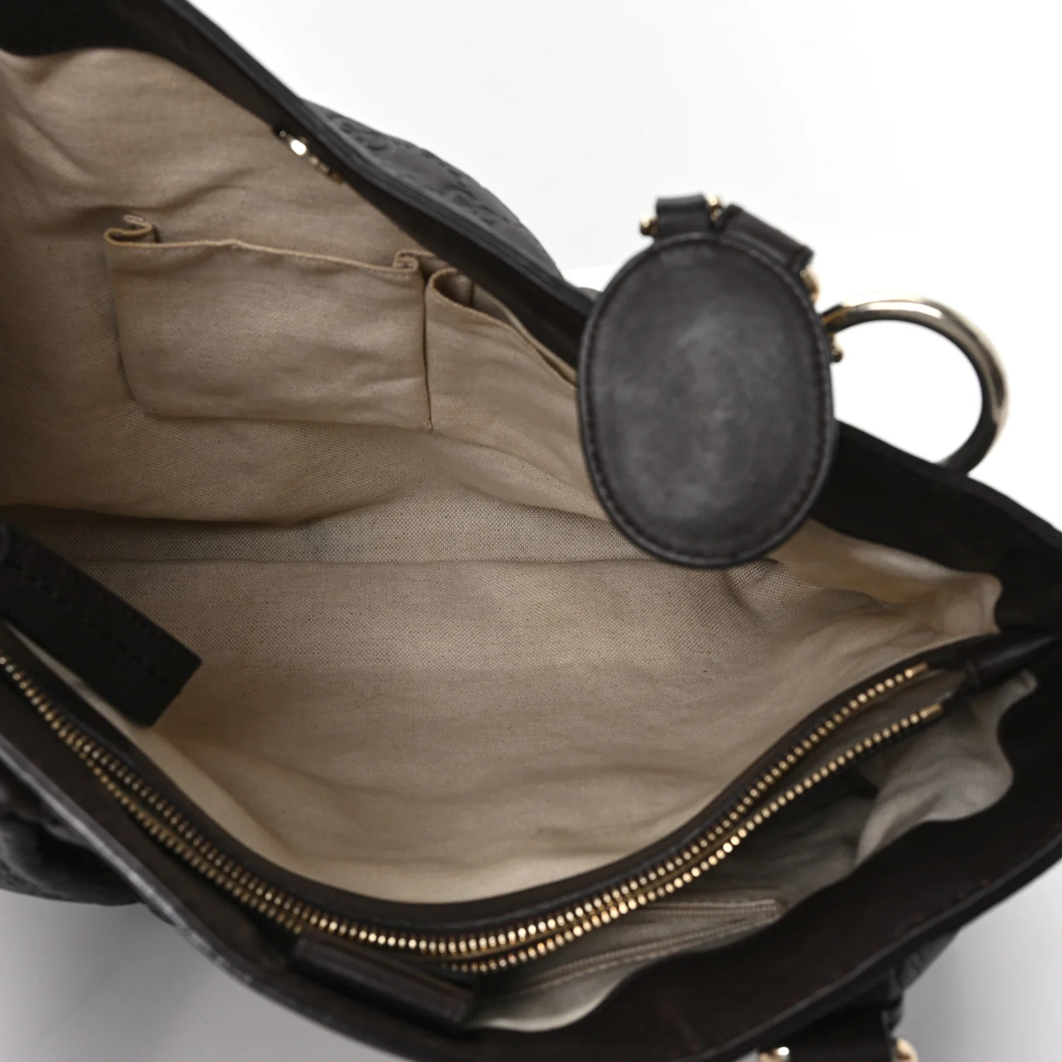 Guccissima Medium Sukey Top Handle Tote Chocolate - Image 5