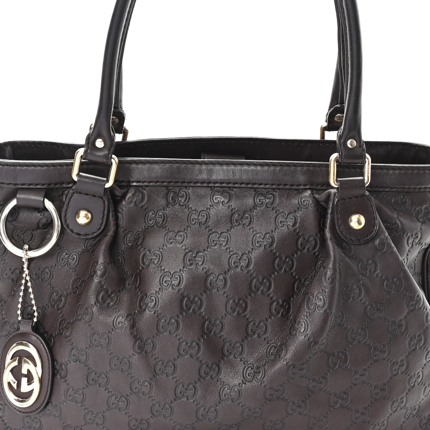 Guccissima Medium Sukey Top Handle Tote Chocolate - Image 8