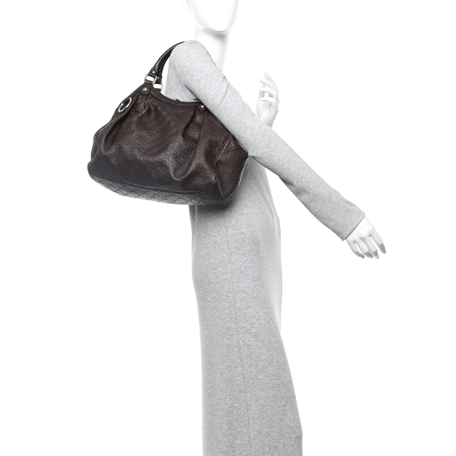 Guccissima Medium Sukey Tote Chocolate - Image 2