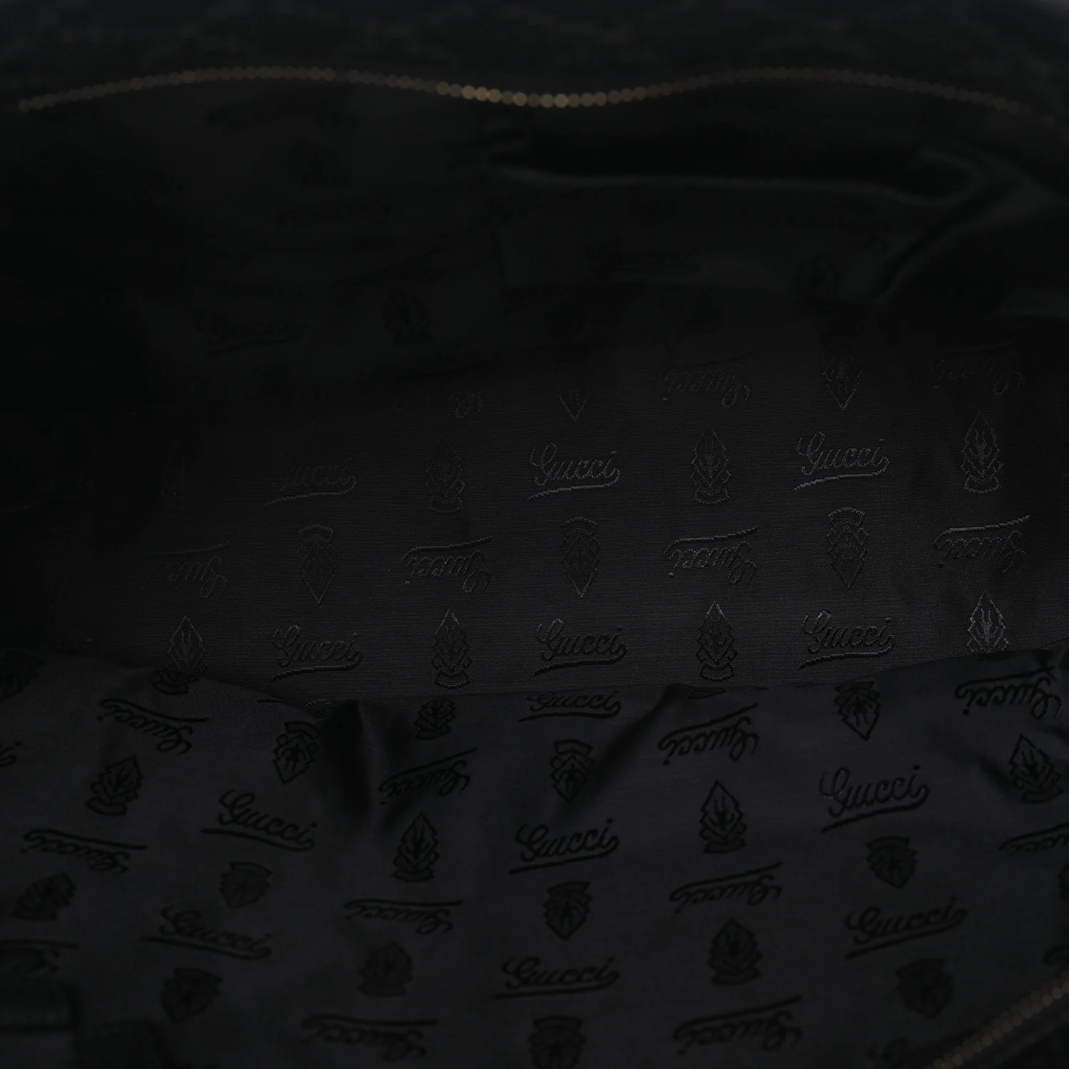 Guccissima Medium Zippered Shopping Tote Black - Image 5
