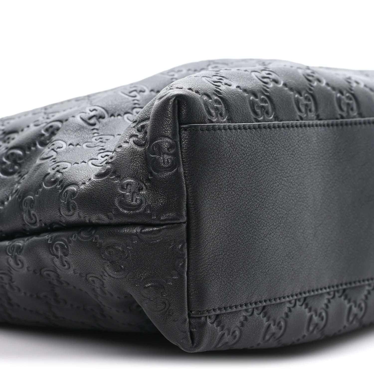 Guccissima Medium Zippered Shopping Tote Black - Image 9