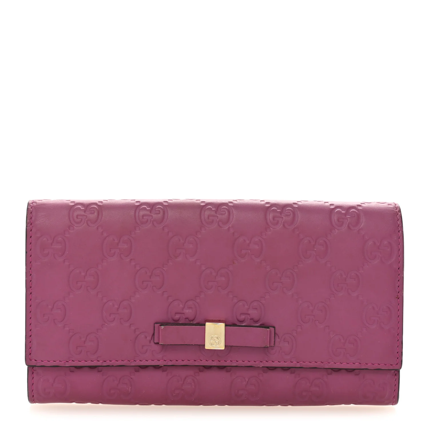 Guccissima Signature Bowy Continental Wallet Peonia Flower