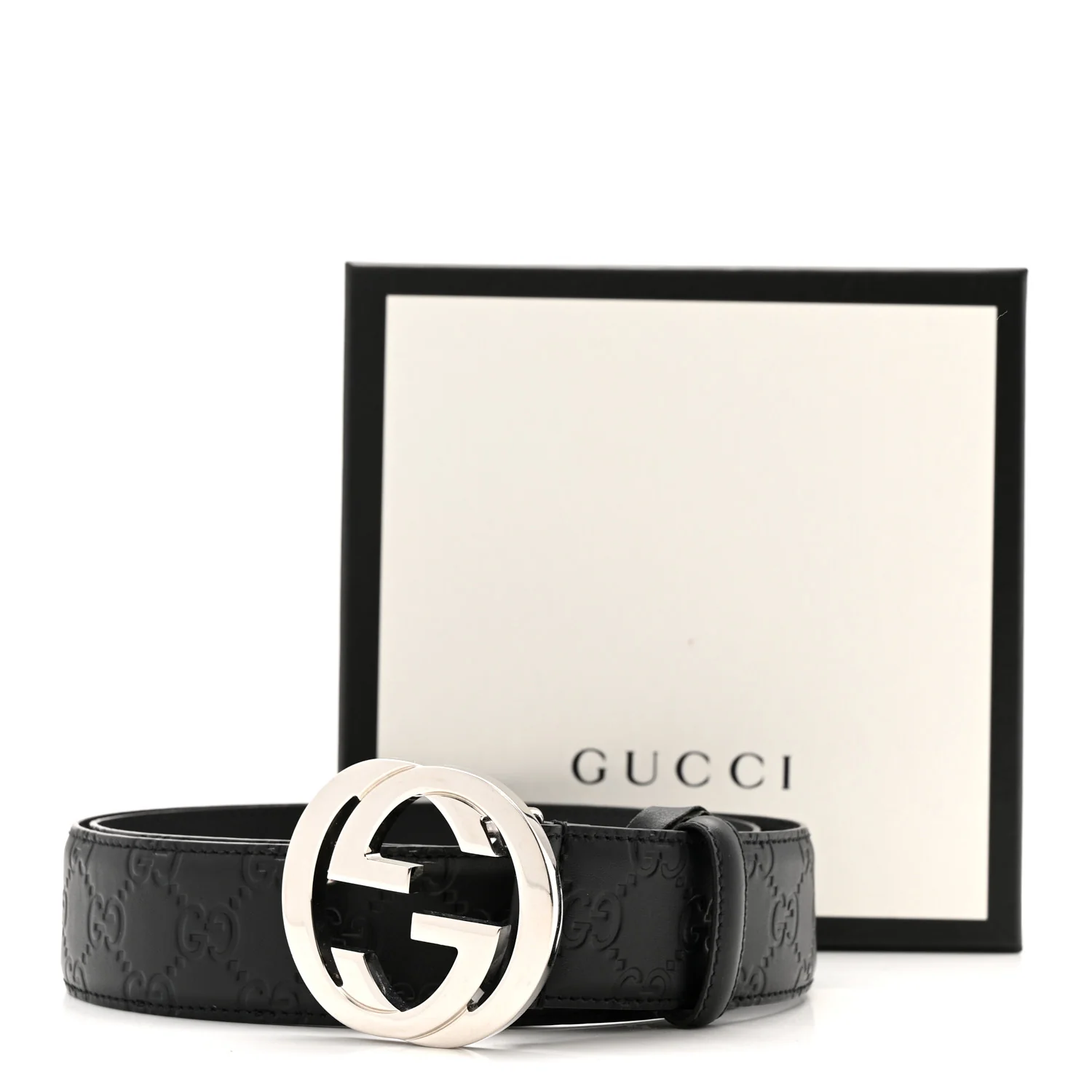 Guccissima Signature Interlocking G 40mm Belt 95 38 Black - Image 16