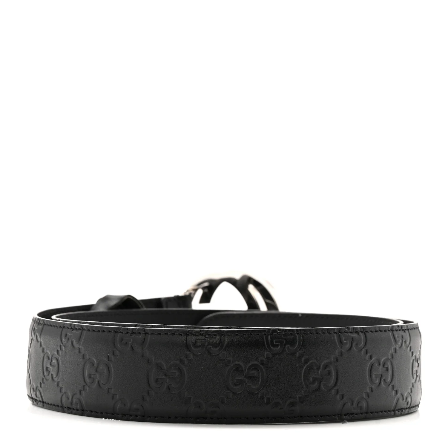 Guccissima Signature Interlocking G 40mm Belt 95 38 Black - Image 4