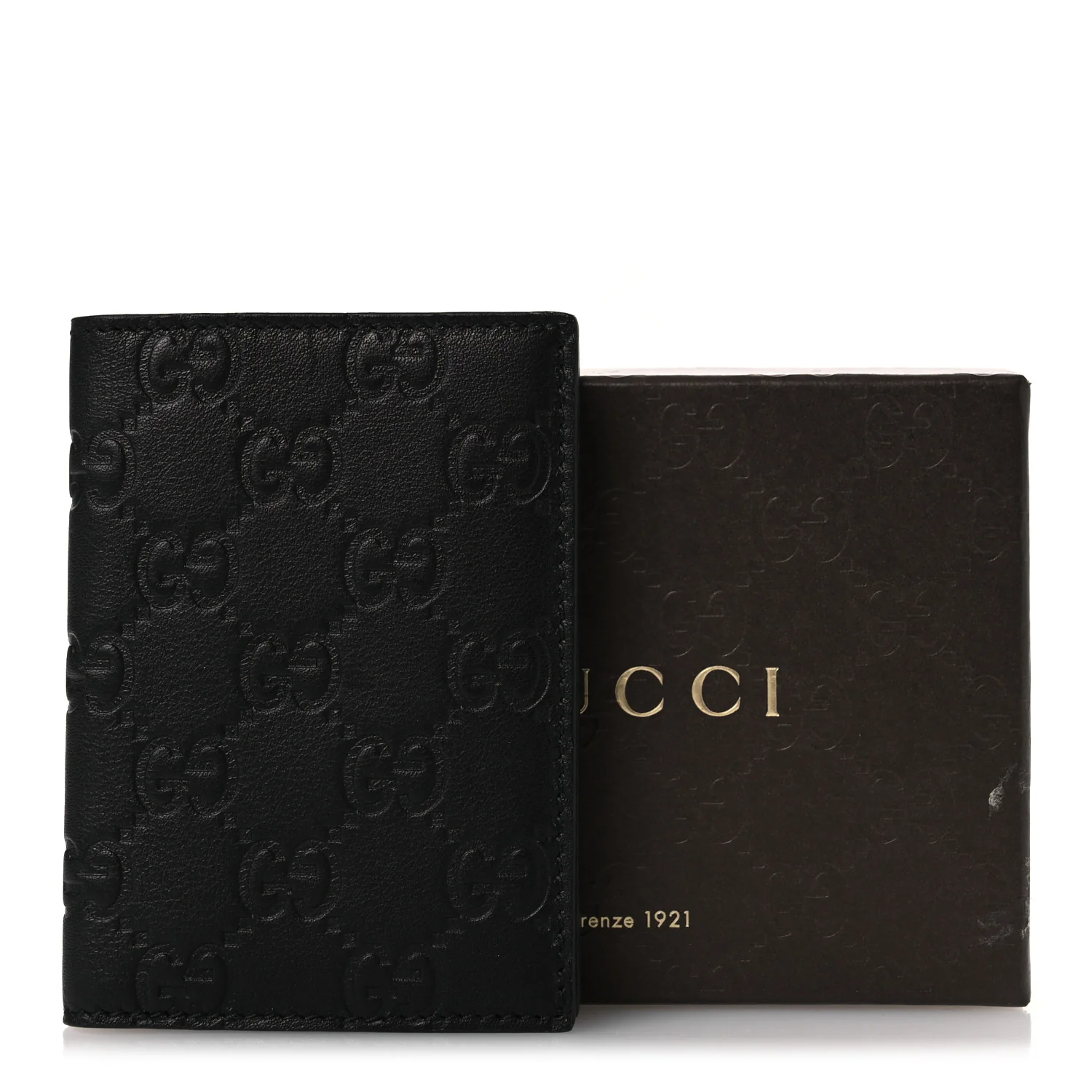 Guccissima Signature Passport Case Black - Image 8