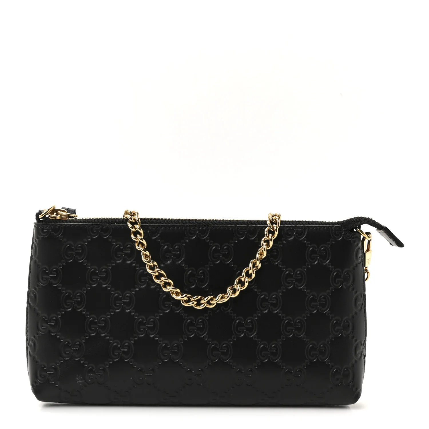 Guccissima Signature Wrist Wallet Black