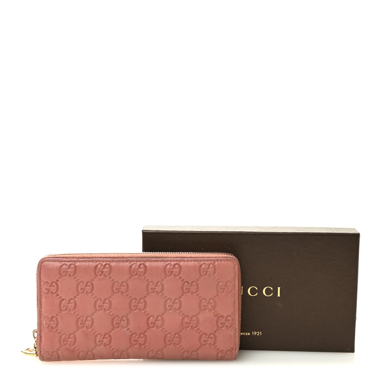 Guccissima Signature Zip Around Wallet Soft Pink - Image 10