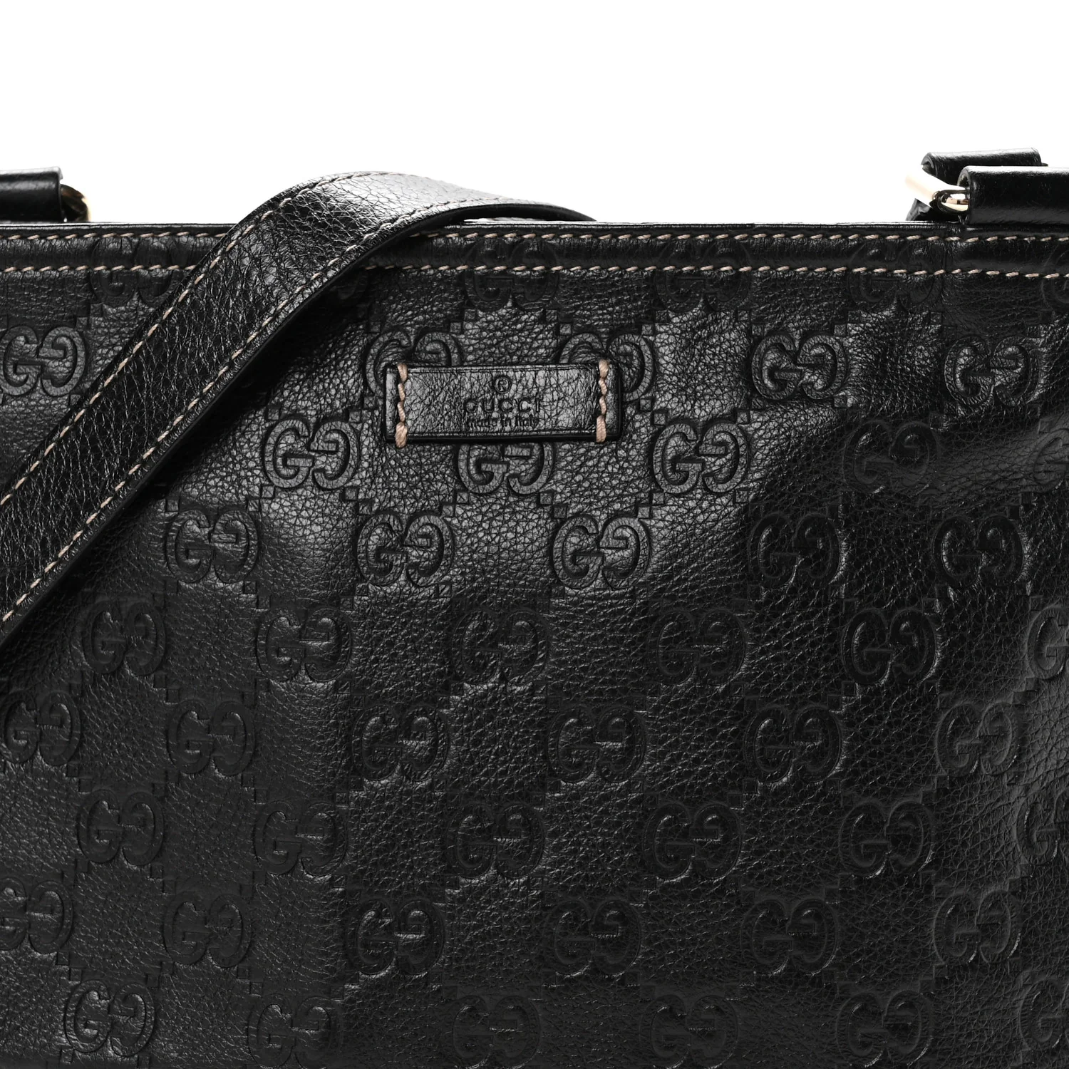 Guccissima Small Flat Messenger Bag Black - Image 8