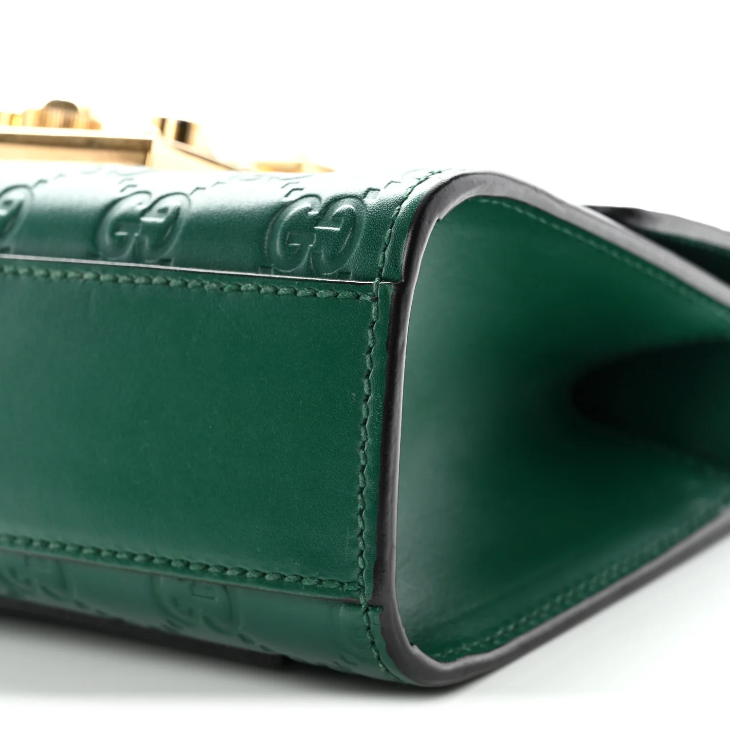 Guccissima Small Padlock Shoulder Bag Emerald - Image 10