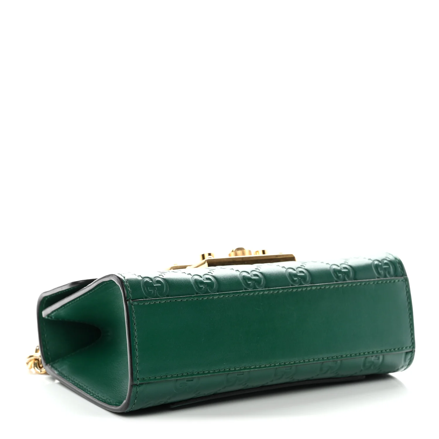 Guccissima Small Padlock Shoulder Bag Emerald - Image 4