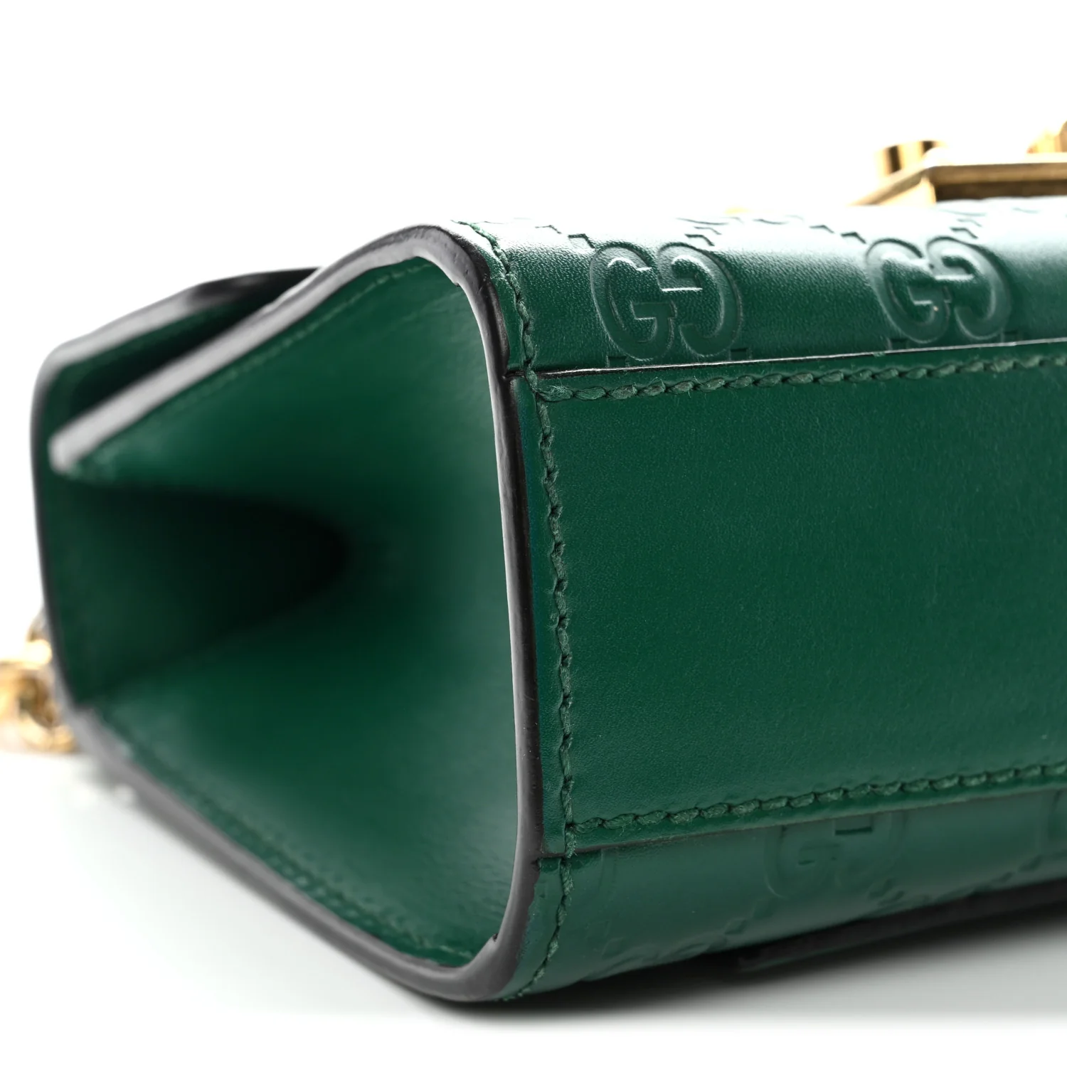 Guccissima Small Padlock Shoulder Bag Emerald - Image 9