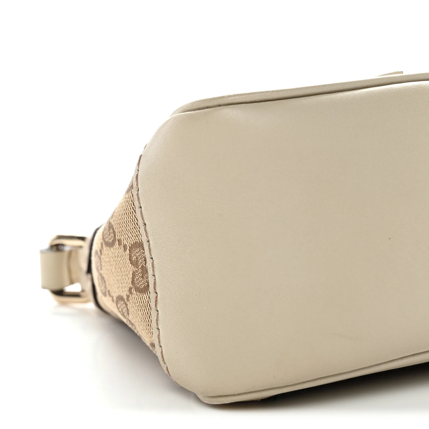 Guccissima Web Small Mayfair Bow Detail Shoulder Bag Beige Off White - Image 9