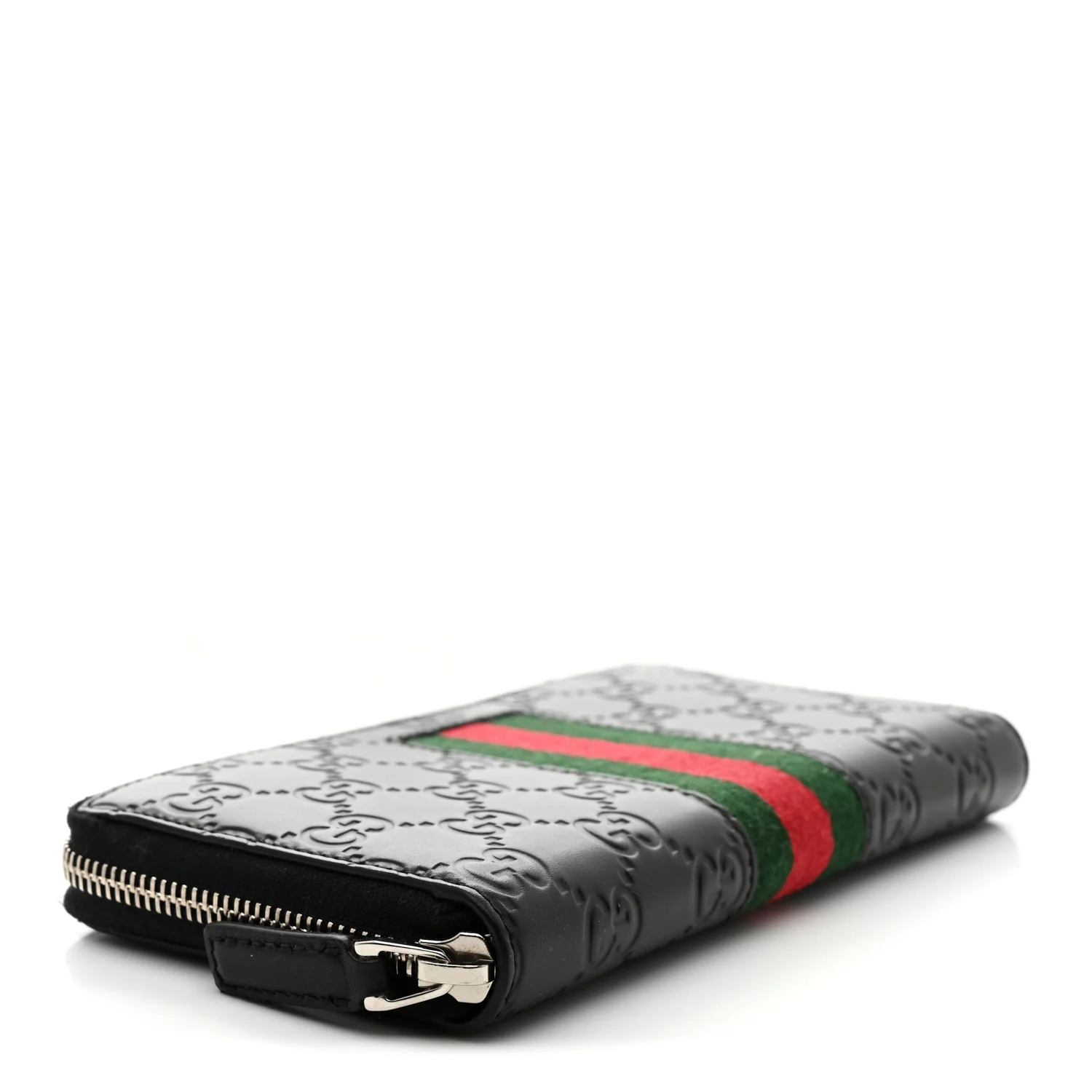 Guccissima Web Zip Around Wallet Black - Image 4