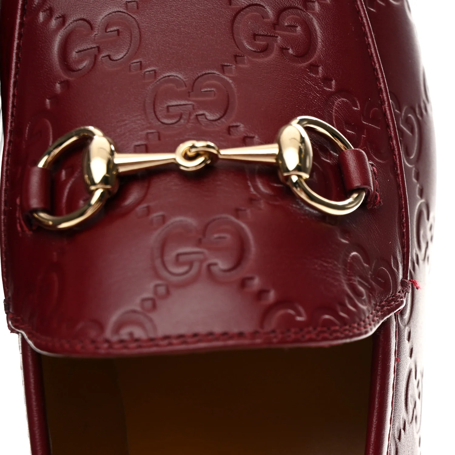 Guccissima Womens Jordaan Loafers 37.5 Rosso Ancora - Image 10