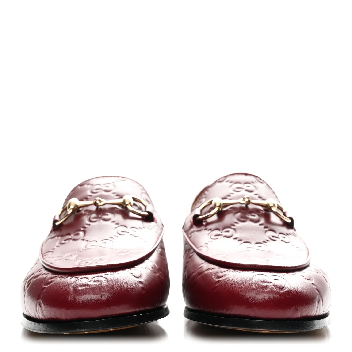 Guccissima Womens Jordaan Loafers 37.5 Rosso Ancora - Image 3